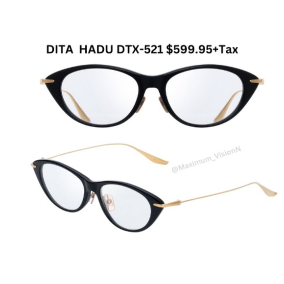 New DITA cat eye eyeglasses model HADU DTX-521& Case $600 authentic - Picture 3 of 6